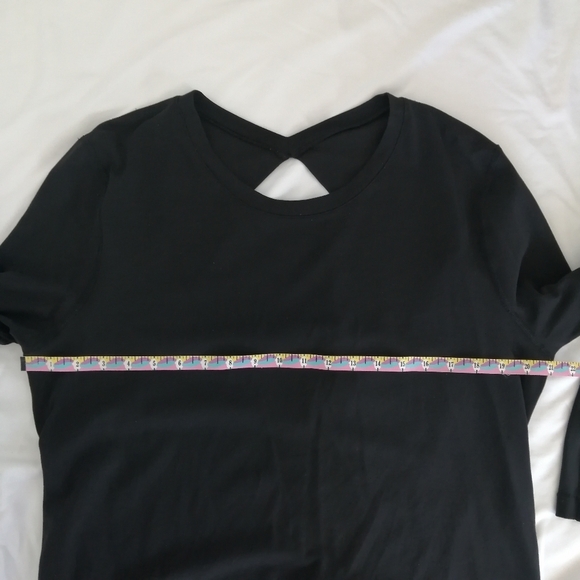 Lululemon Back Up Long Sleeve Open Back Black Light Sweater Medium - Picture 11 of 14
